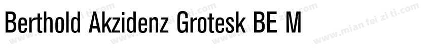 Berthold Akzidenz Grotesk BE MdCn字体转换